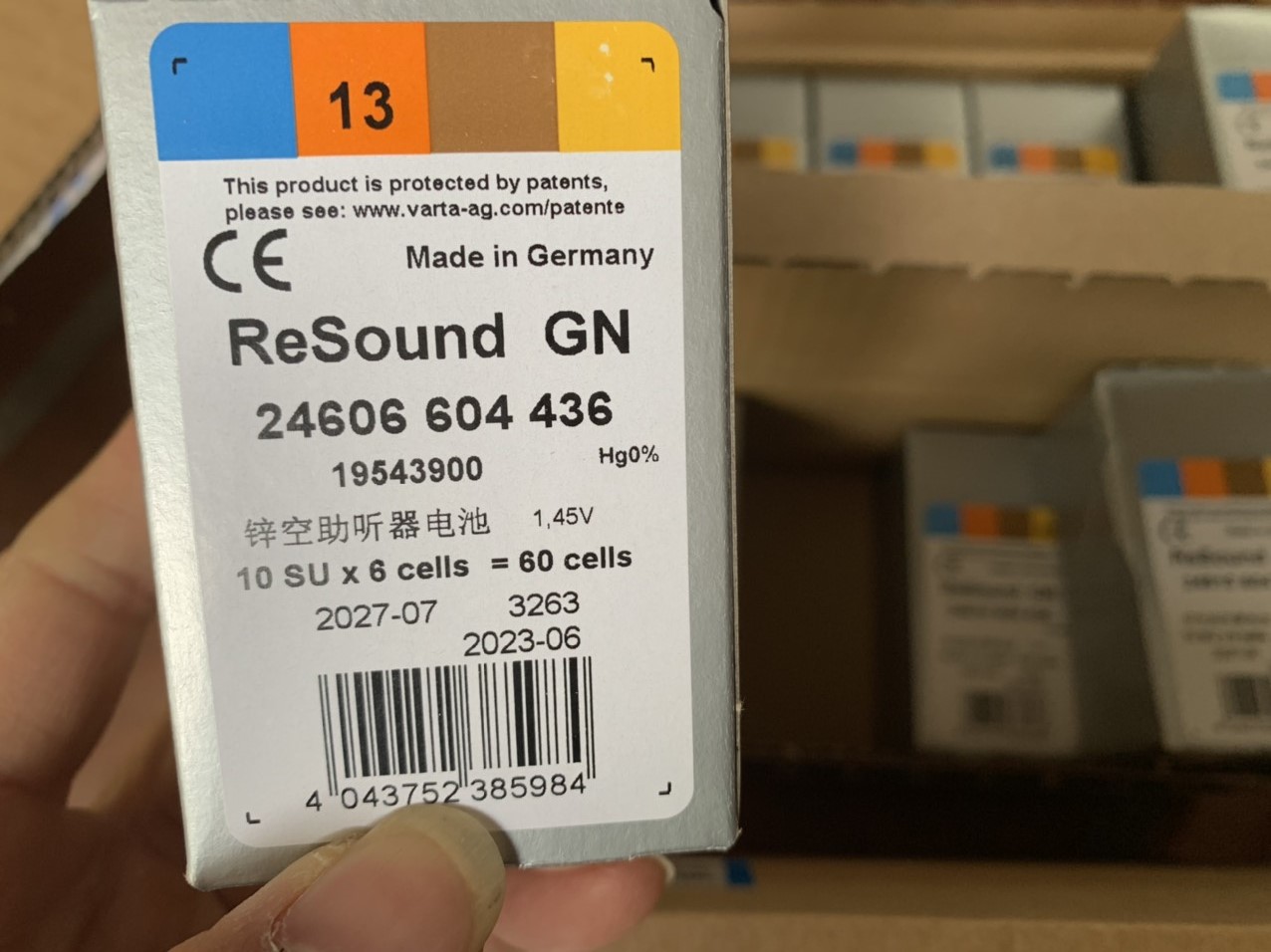 Pin trợ thính Pin máy trợ thính ReSound A10 PR70 sản xuất tại Đức