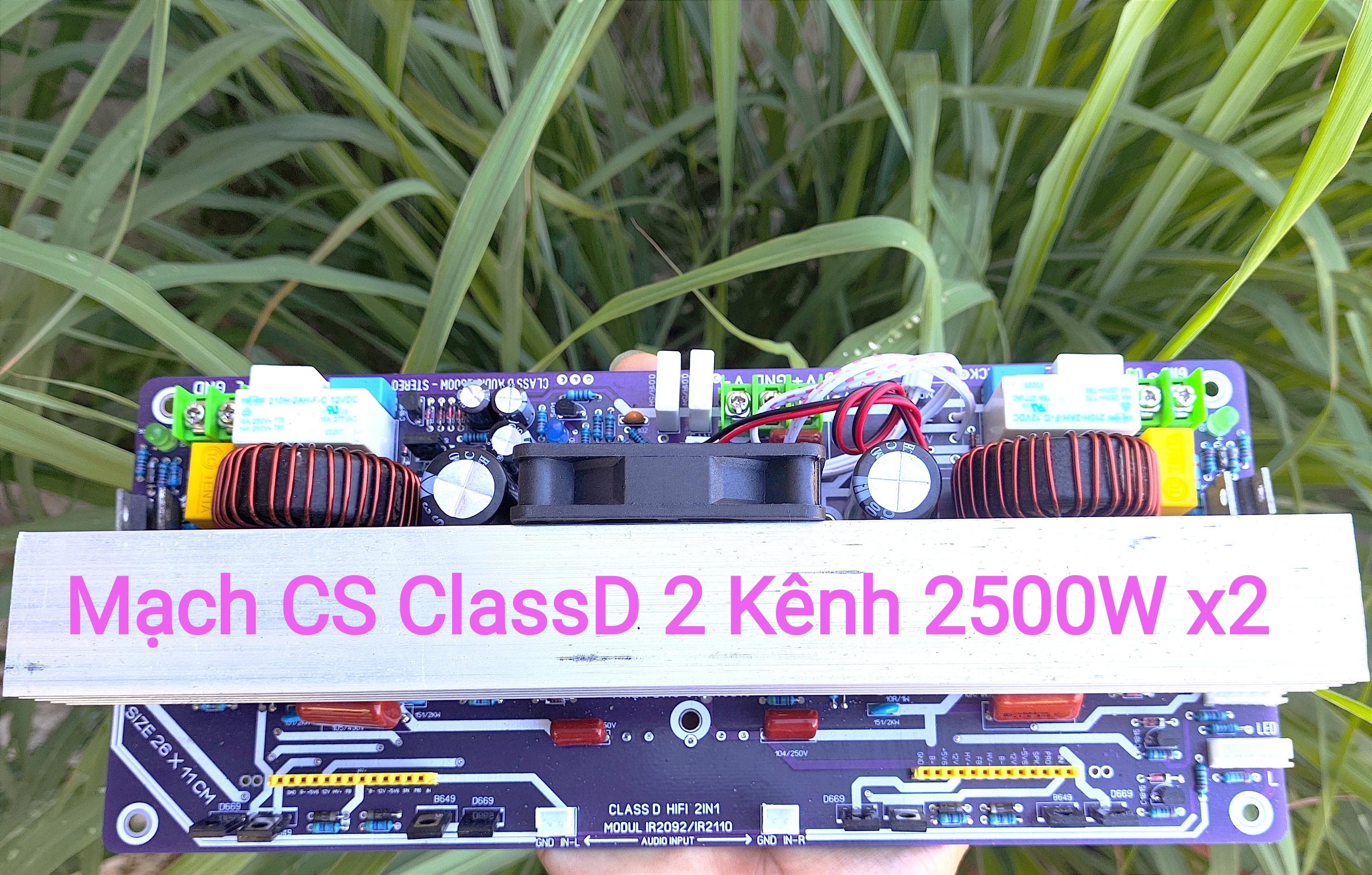 Mạch công suất âm thanh class D 2 kênh 2500W x2 ( 2110 CHẠY ÁP CAO +-150v)