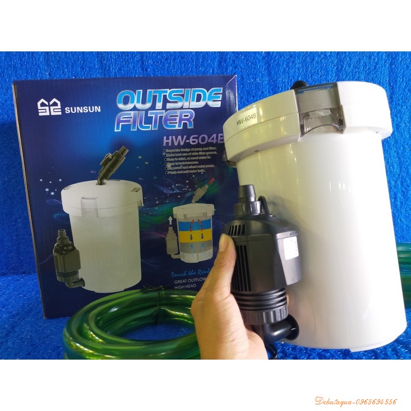 LỌC SUNSUN HW 603B VÀ HW 604B (Có đầy đủ bơm, in out, bông lọc...)