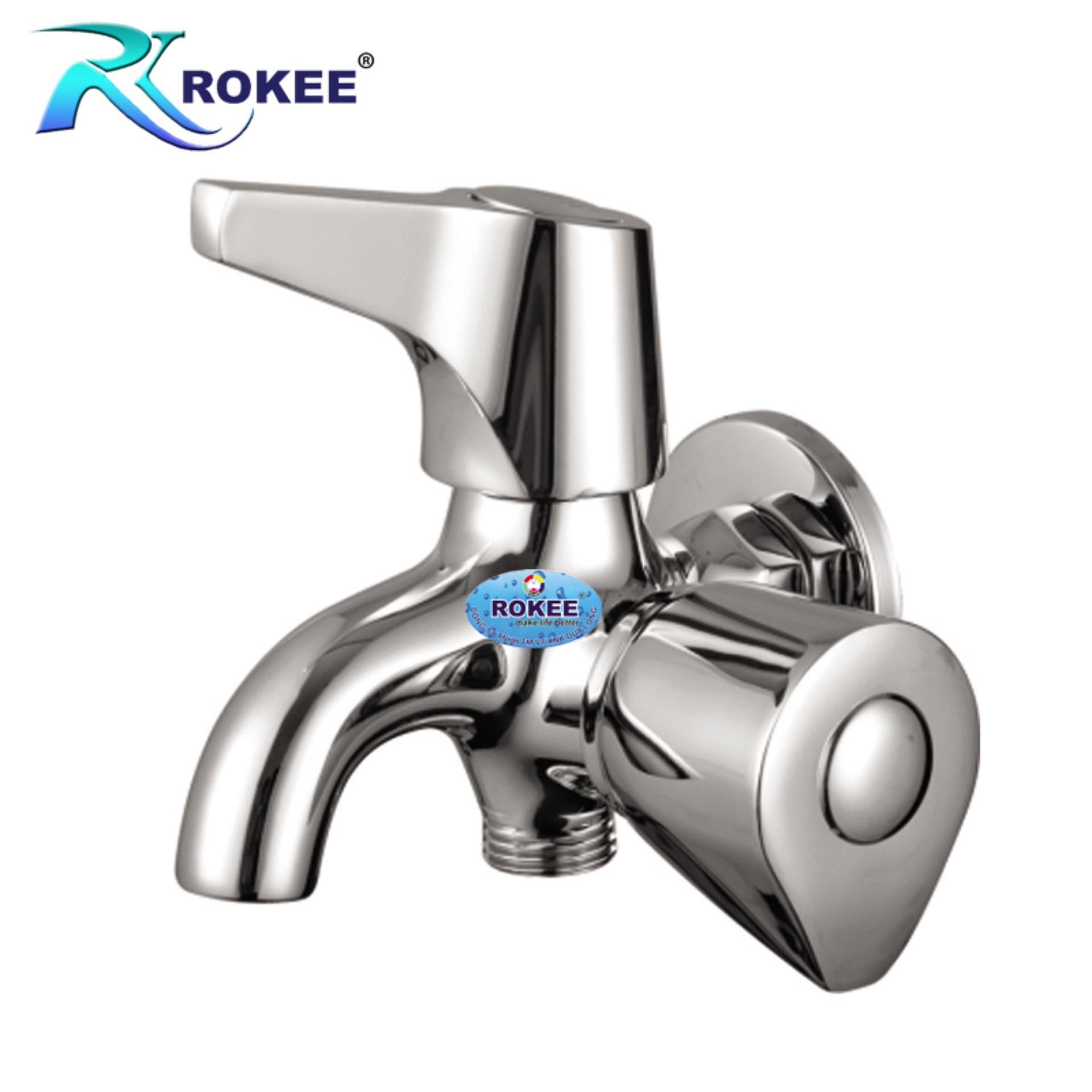 Củ sen lạnh nhà tắm Rokee RV460 (Trắng bạc)