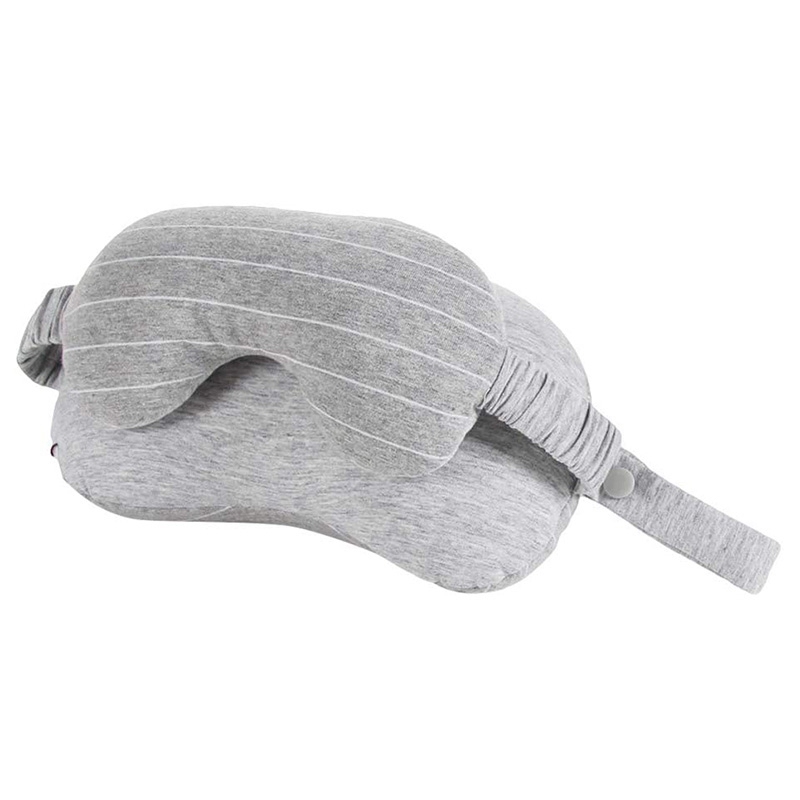 Portable Multifunctional Neck Pillow with Eye Mask Cushion Travel Sleeping Eyepatch for Office Travel Car Airplane