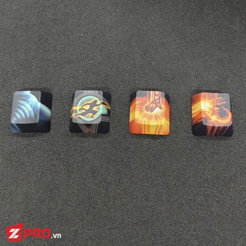 Bộ Keycap PBT Kỹ Năng Lee Sin - Lee Sin Skill (4 Phím)