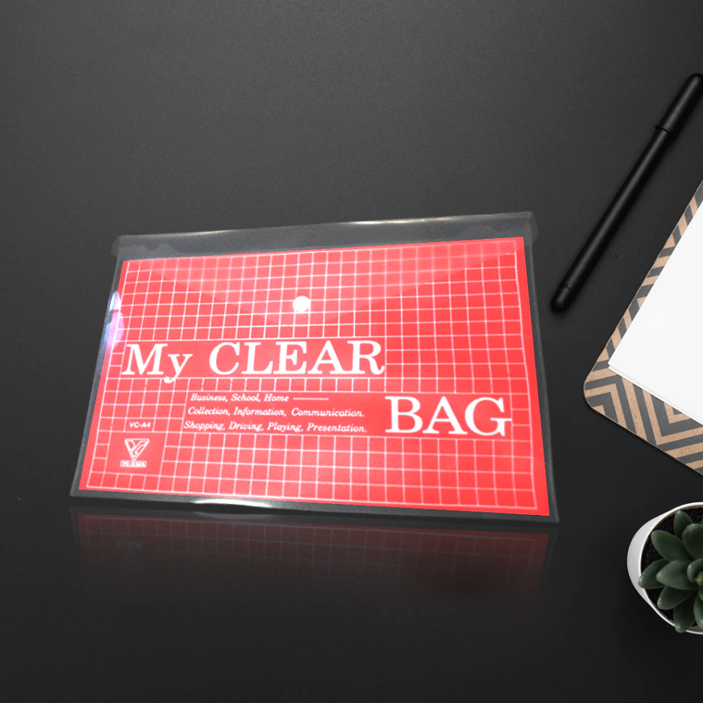Xấp 12 Cái Bìa Nút Nhựa A4/F4 My Clear Bag, Bìa Sơ Mi PP Dày Trong Suốt Bảo Vệ Tài Liệu, Không Thấm Nước