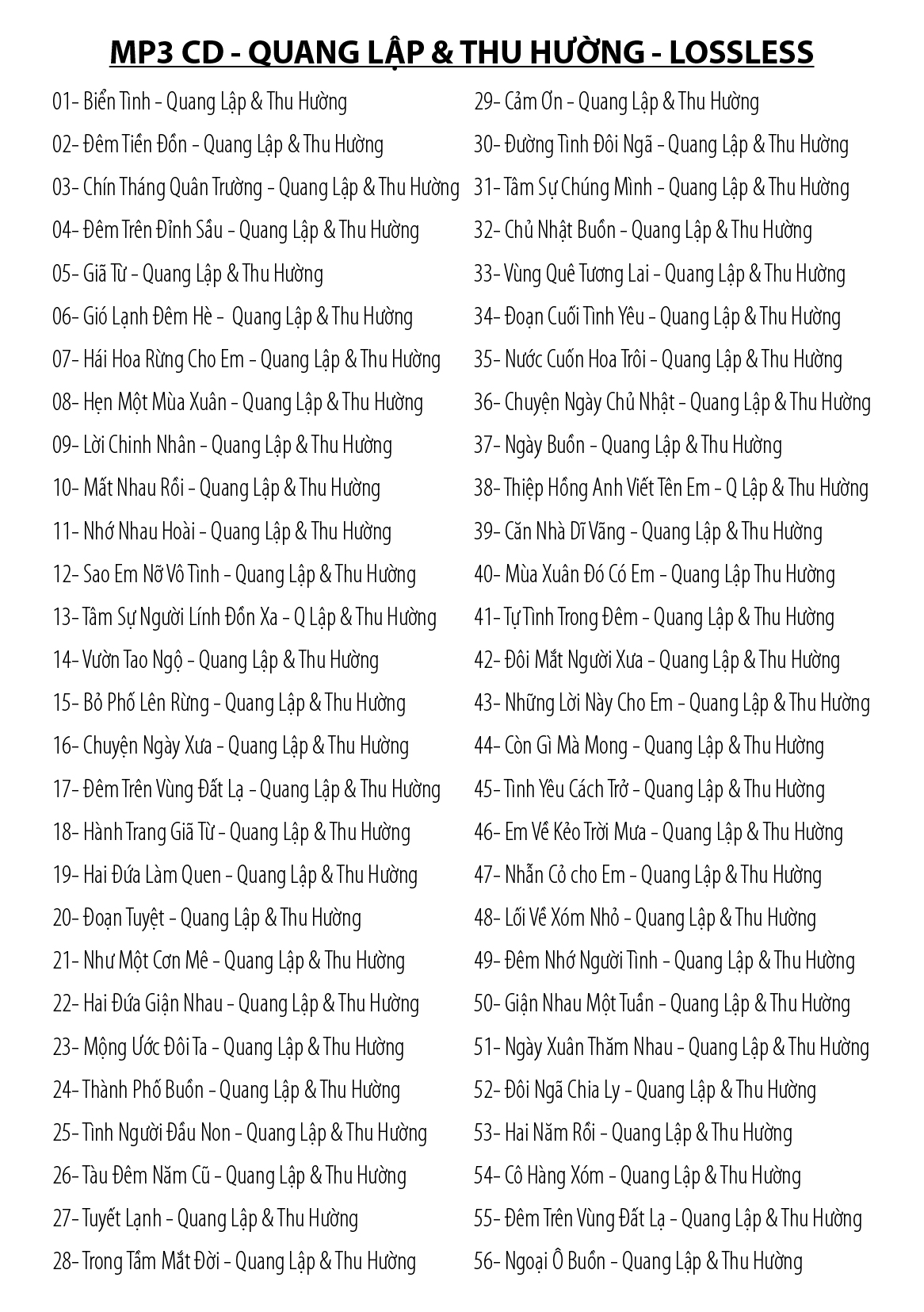 MP3-CD : Chế Linh Song Ca : 120 Bài Hát Lossless ( Hát trên xe ô tô hay Đầu Đĩa có hỗ trợ M.P.3 )