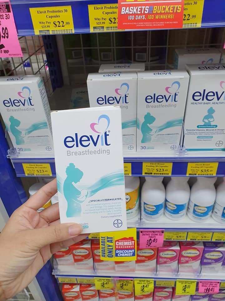 Elevit Breastfeeding Úc - ELEVIT SAU SINH 60 viên
