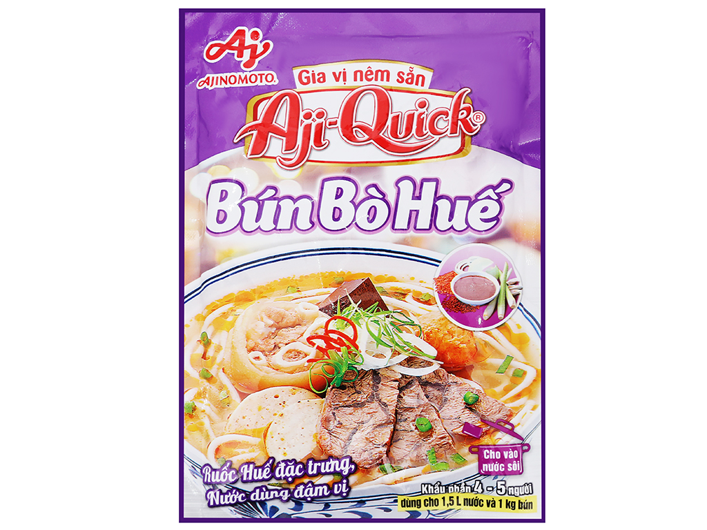 [59g] GIA VỊ NÊM SẴN NẤU BÚN BÒ HUẾ Aji Quick [VN] AJINOMOTO