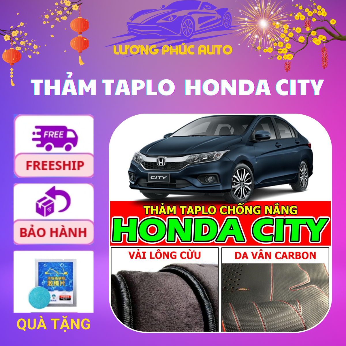 Thảm phủ taplo xe Honda City 2015-2023