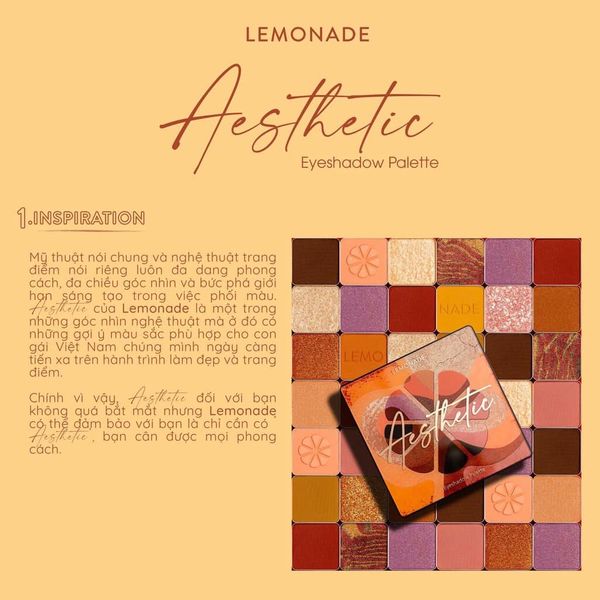 Phấn mắt Lemonade 16 ô Aesthetic 16 Colors Eyeshadow Palette