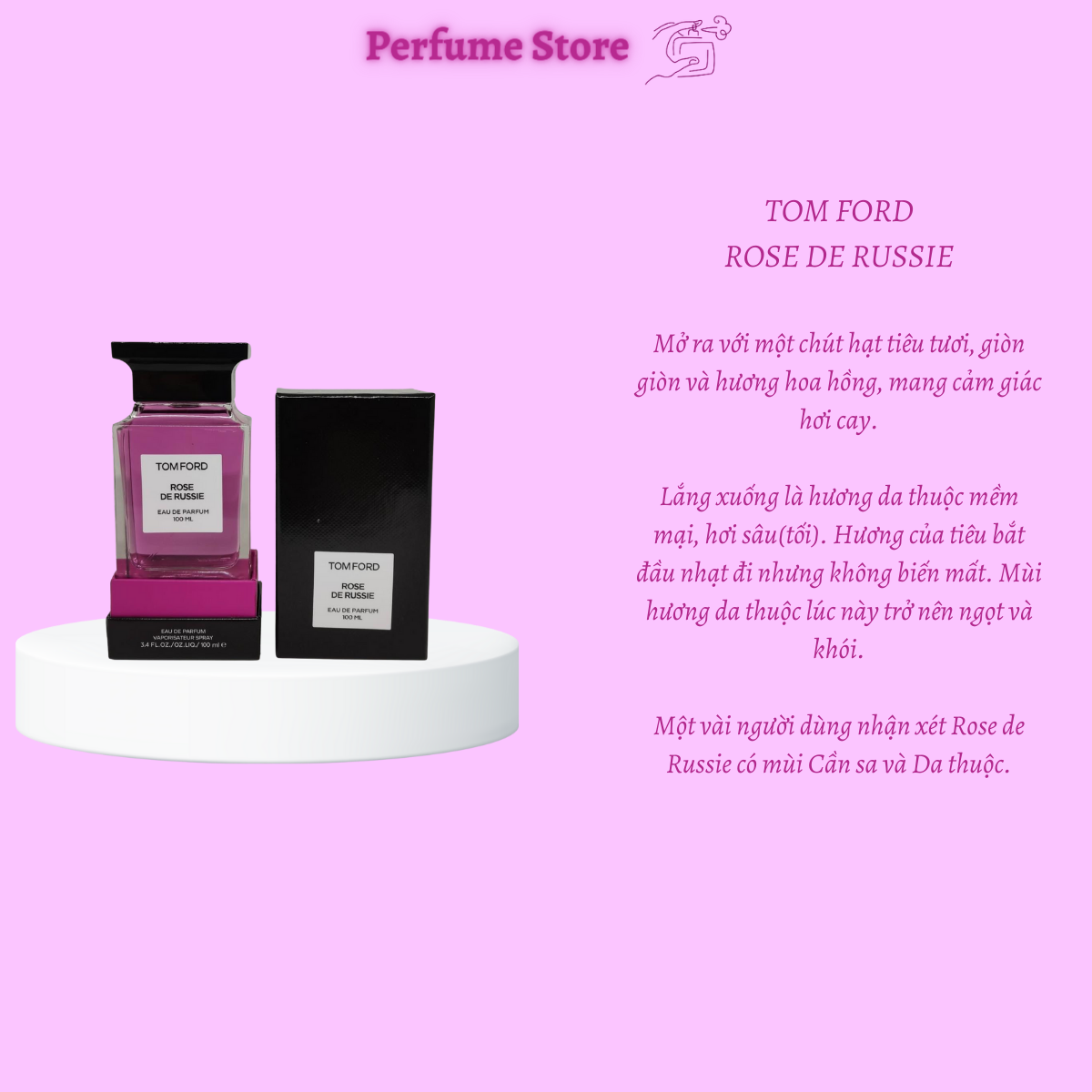 [Chính Hãng] Mẫu chiết nước hoa TOMFORD ROSE DE RUSSIE ( 10ml)