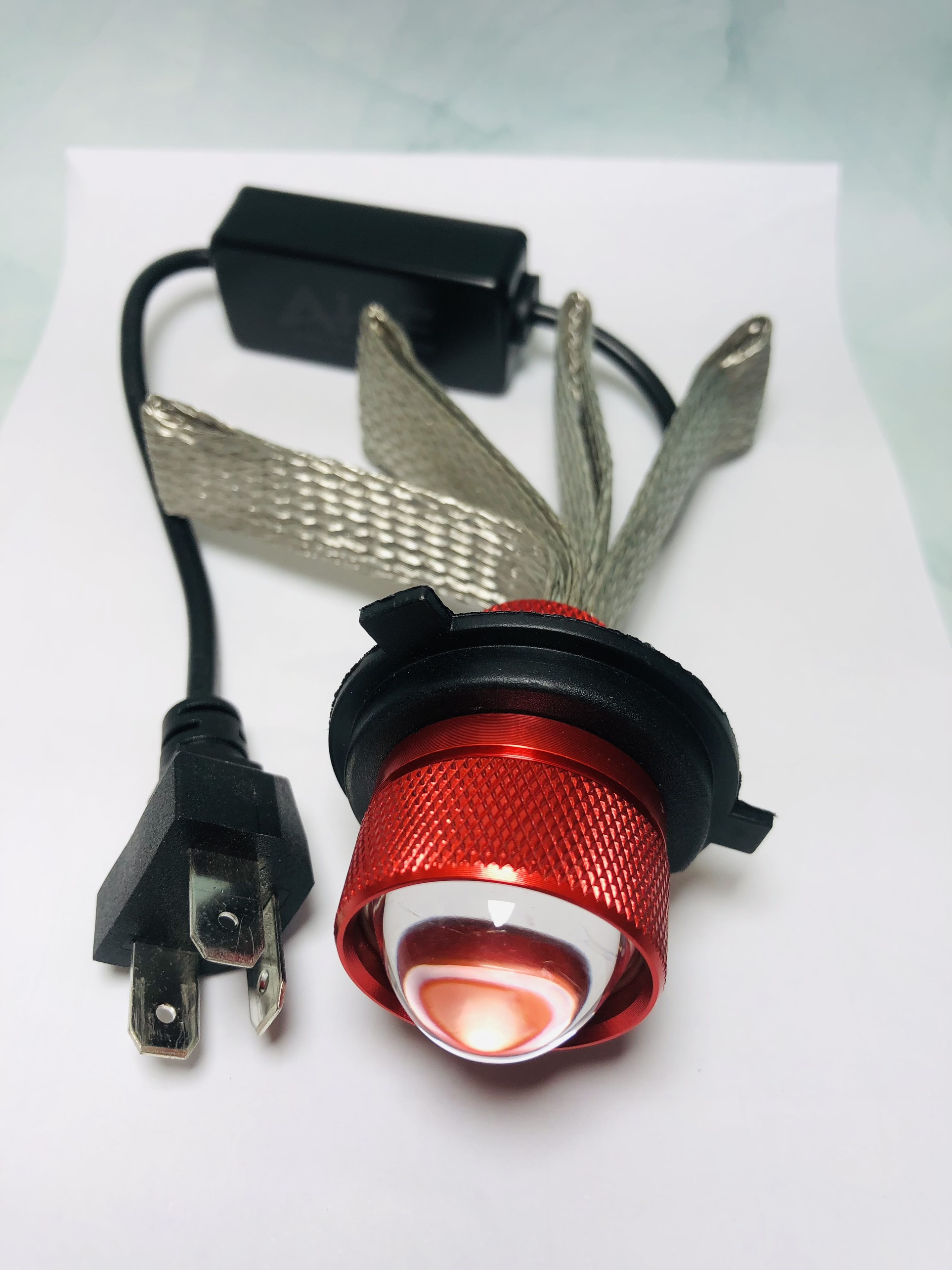 Đèn Pha Led Bi Cầu Mini Mẫu Ruby 2 Chế Độ Cos Vàng Pha Trắng