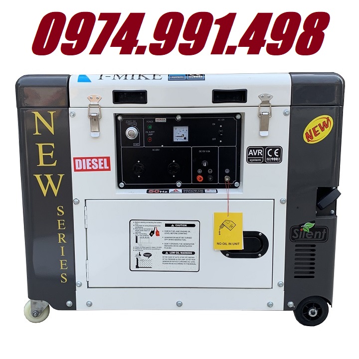 Máy phát điện chạy dầu i-mike 5kw dg6900se mở nắp trên
