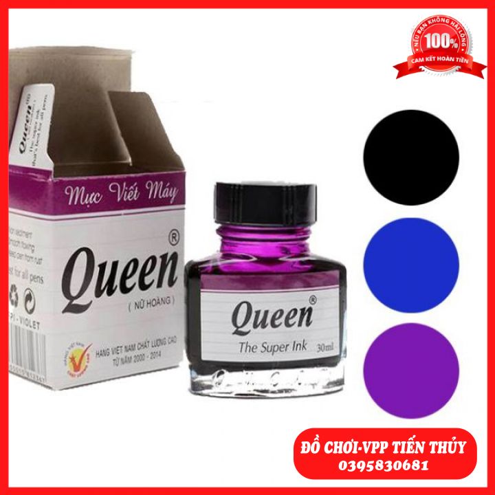 Mực queen ( giá 1 lọ ),. mực viết bút máy
