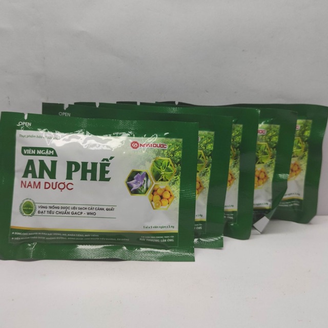 1 vỉ viên ngậm an phế nam - 5 viên