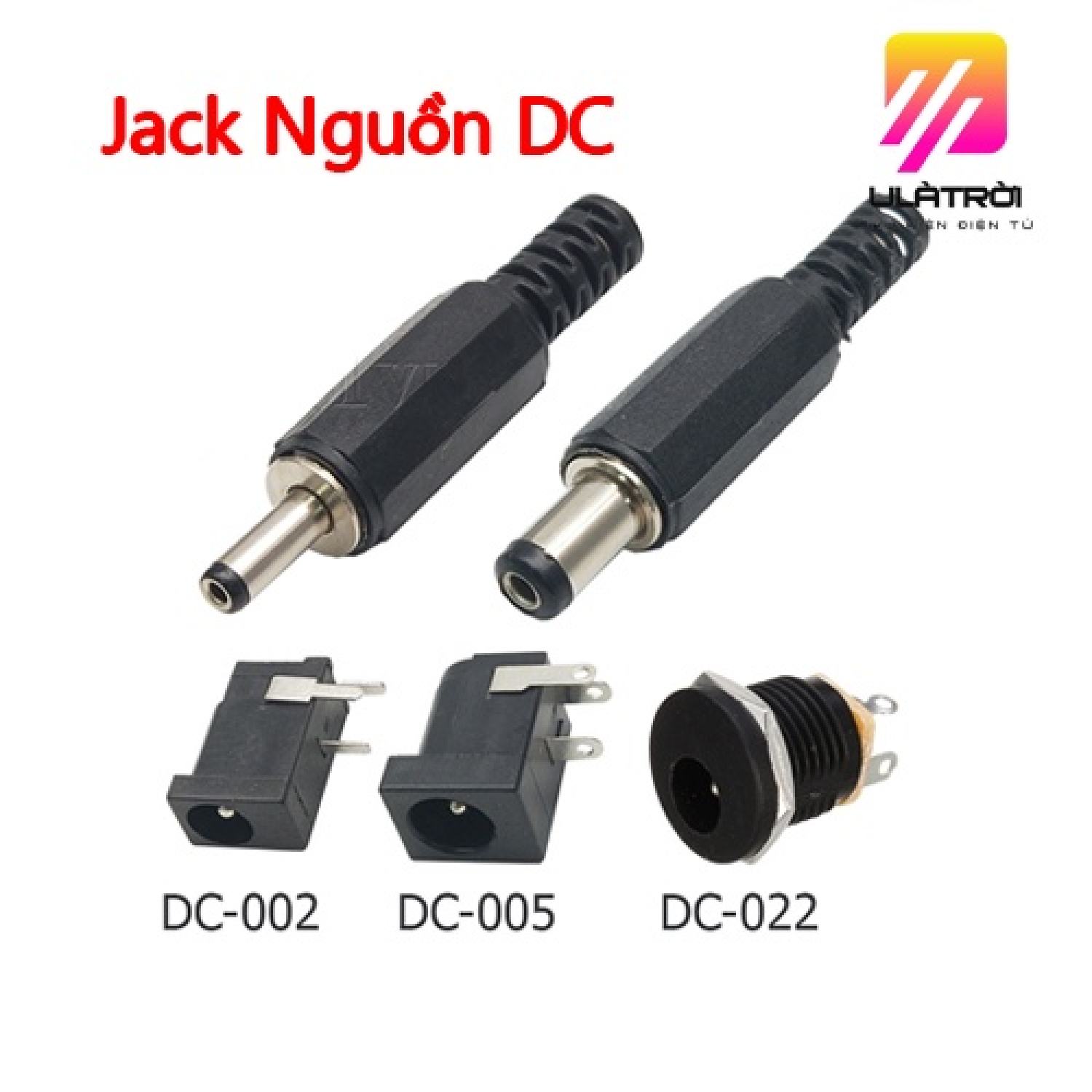 Đầu Jack Nguồn DC 5.5x2.1mm (Đực,Cái)
