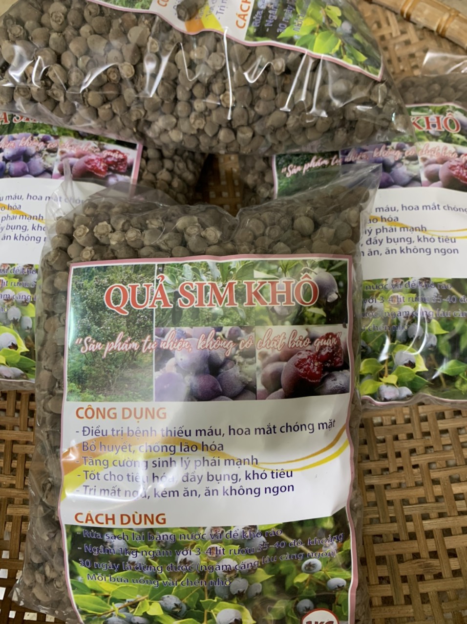 1kg quả sim rừng chín sấy khô, trái sim khô, hàng chín, khô ngon ngọt chất lượng, đồ ngâm