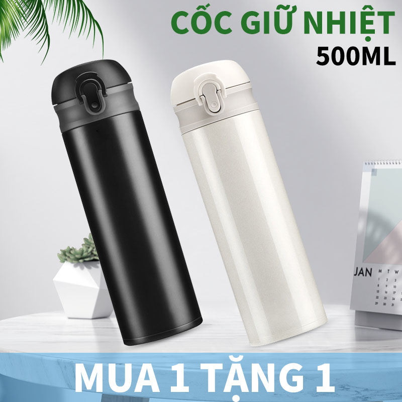 【Mua 1Tặng 1】Bình Giữ Nhiệt LOCK VACUUM BOTTLE 500ml