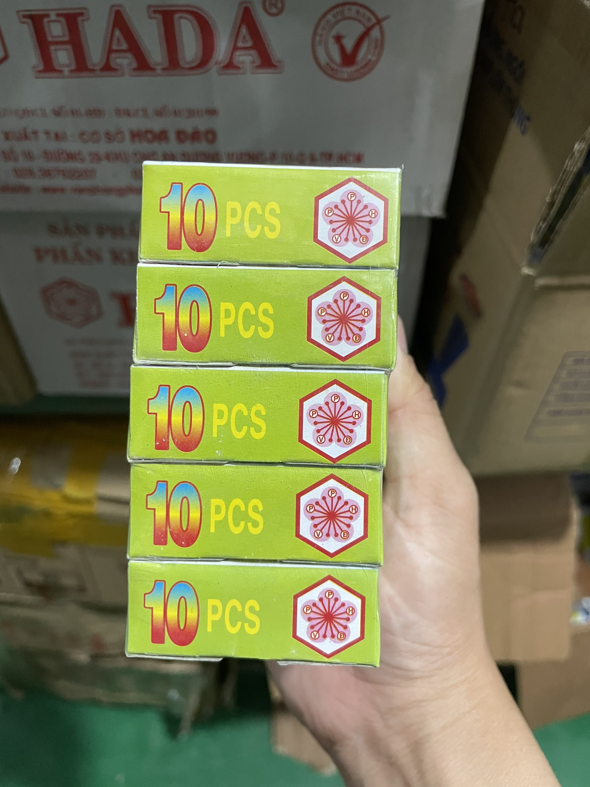 (Combo 10 Hộp) Phấn viết bảng trắng - Phấn không bụi HADA