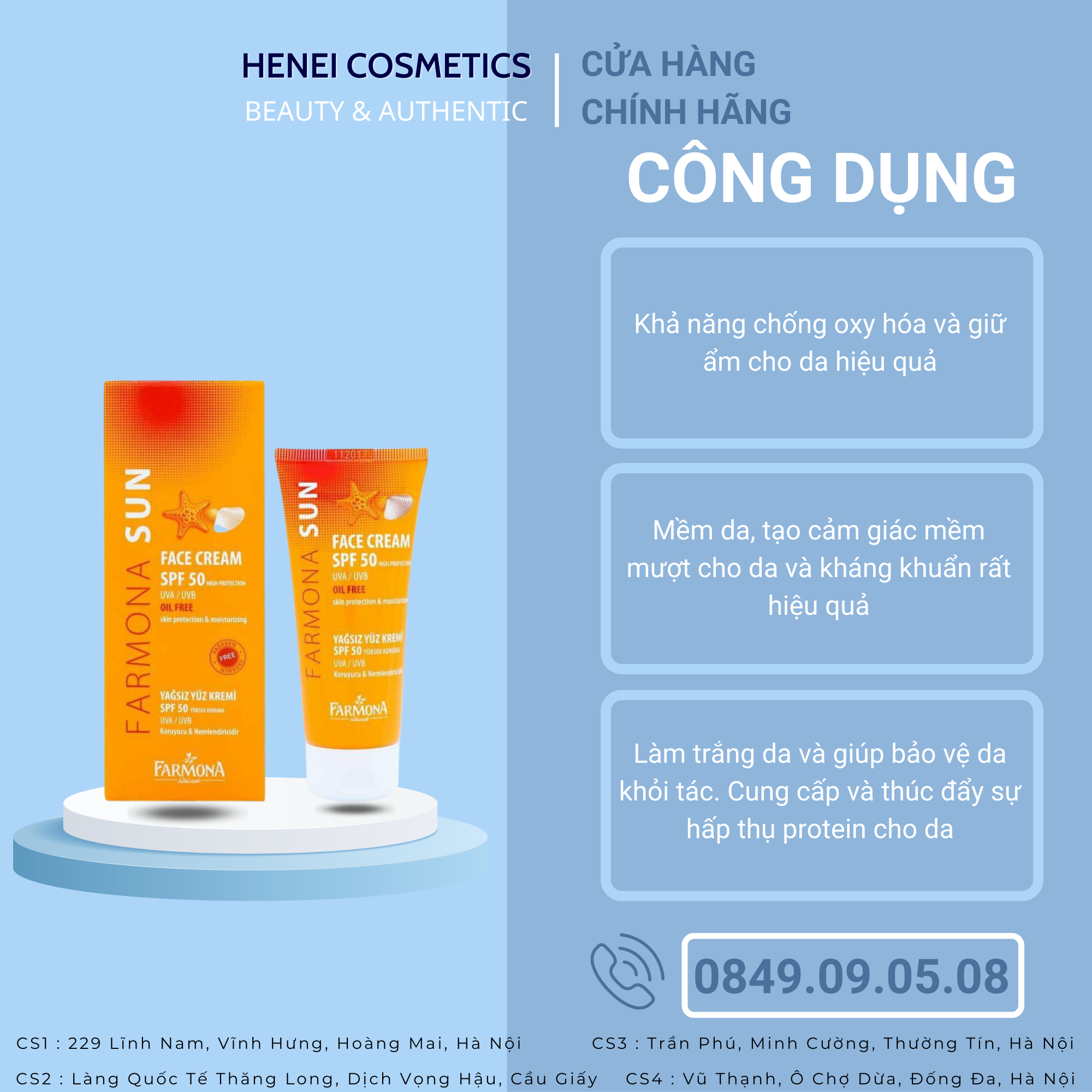 Kem Chống Nắng Farmona SPF50 50ml