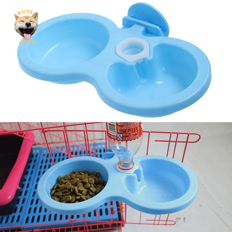 Bát ăn gắn chuồng cho chó mèo
