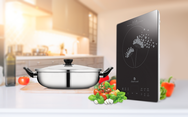 [TẶNG KÈM NỒI LẨU] Bếp điện từ cao cấp Smartcook ICS-3876 (Giá áp dụng giao tại HN, HCM& các tỉnh liên hệ shop)