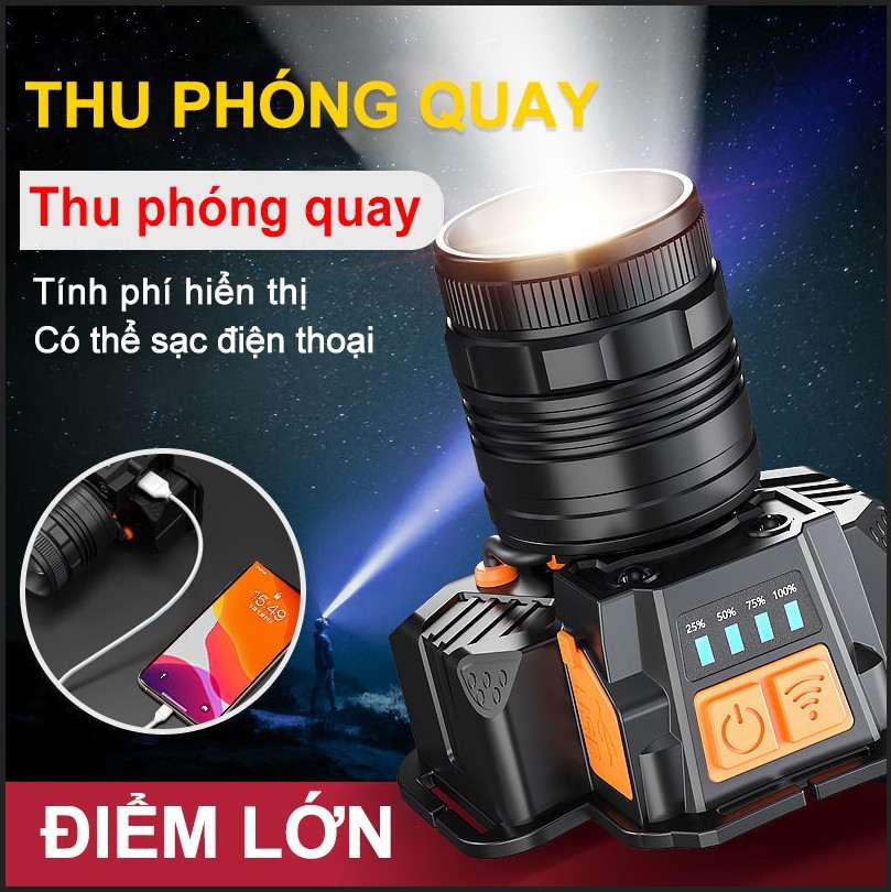ĐÈN PIN ĐỘI ĐẦU ĐA NĂNG L9 [ SIÊU SÁNG ] BẢO HÀNH 6 THÁNG