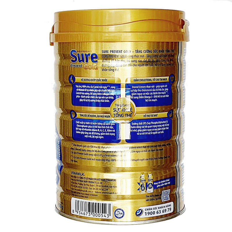Sữa Sure Prevent gold 900g (Date 2006).......: