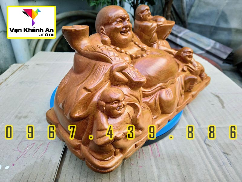 Phật Di Lặc Tam Phúc gỗ bách xanh Mộc Châu - Trang Trí Phòng Khách - Quà Tặng Trang Trí Decor - Quà Tặng Tân Gia Khai Trương - Trang Trí Nhà Cửa