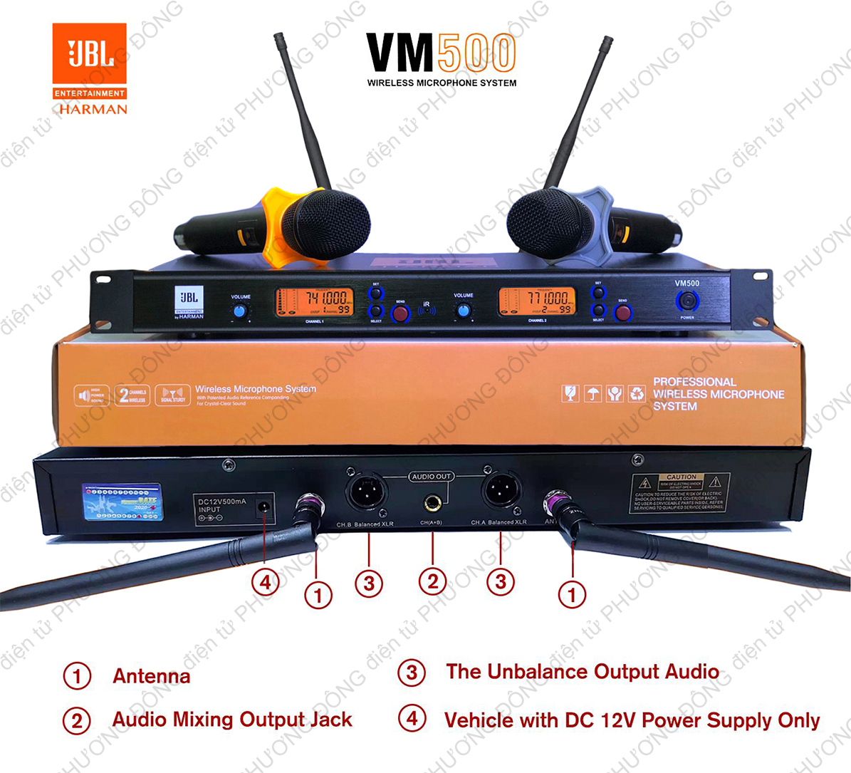Micro không dây JBL VM500 Hàng loại 1 Thế hệ mới