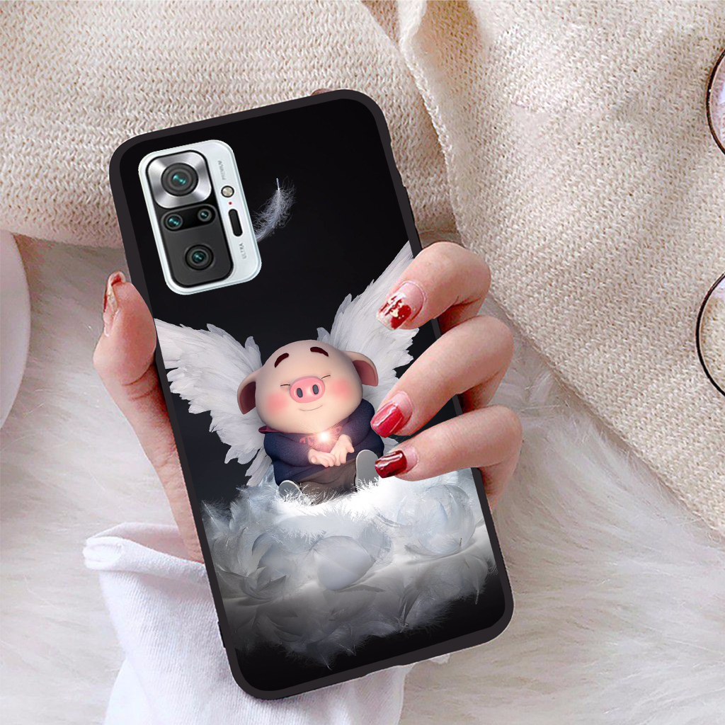 Ốp lưng Xiaomi Redmi Note 10 Pro Max viền dẻo TPU BST Pig Cute