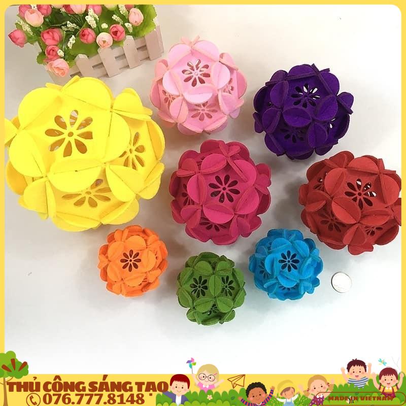 Lồng đèn Cẩm tú cầu nỉ trang trí 10 cm