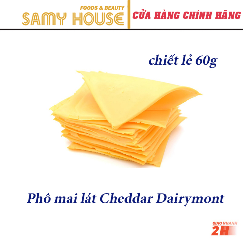 [Samy Food] [HCM SHIP 2H] Phô Mai Lát Cheddar Dairymont Gói Chiết 60g
