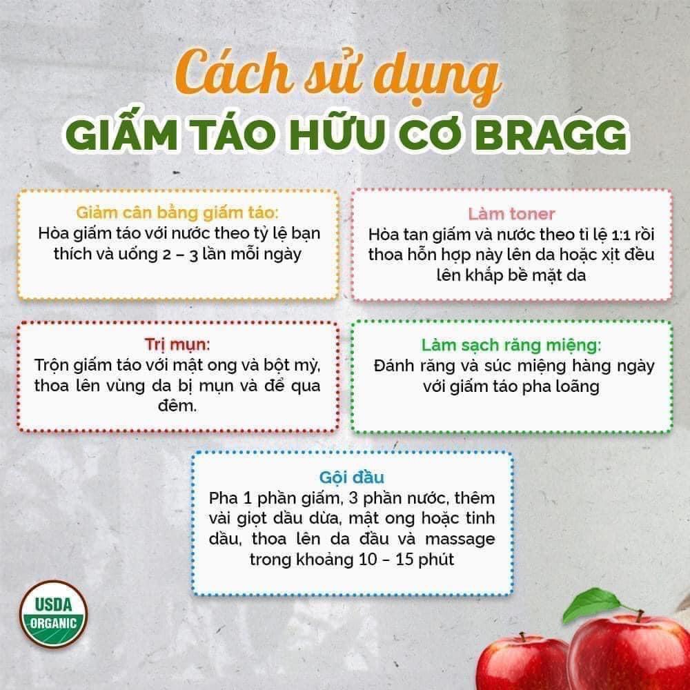Dấm táo hữu cơ Mỹ Bargg