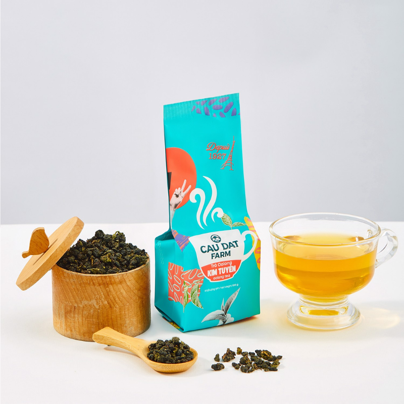 TRÀ OOLONG KIM TUYÊN CẦU ĐẤT GÓI 100G