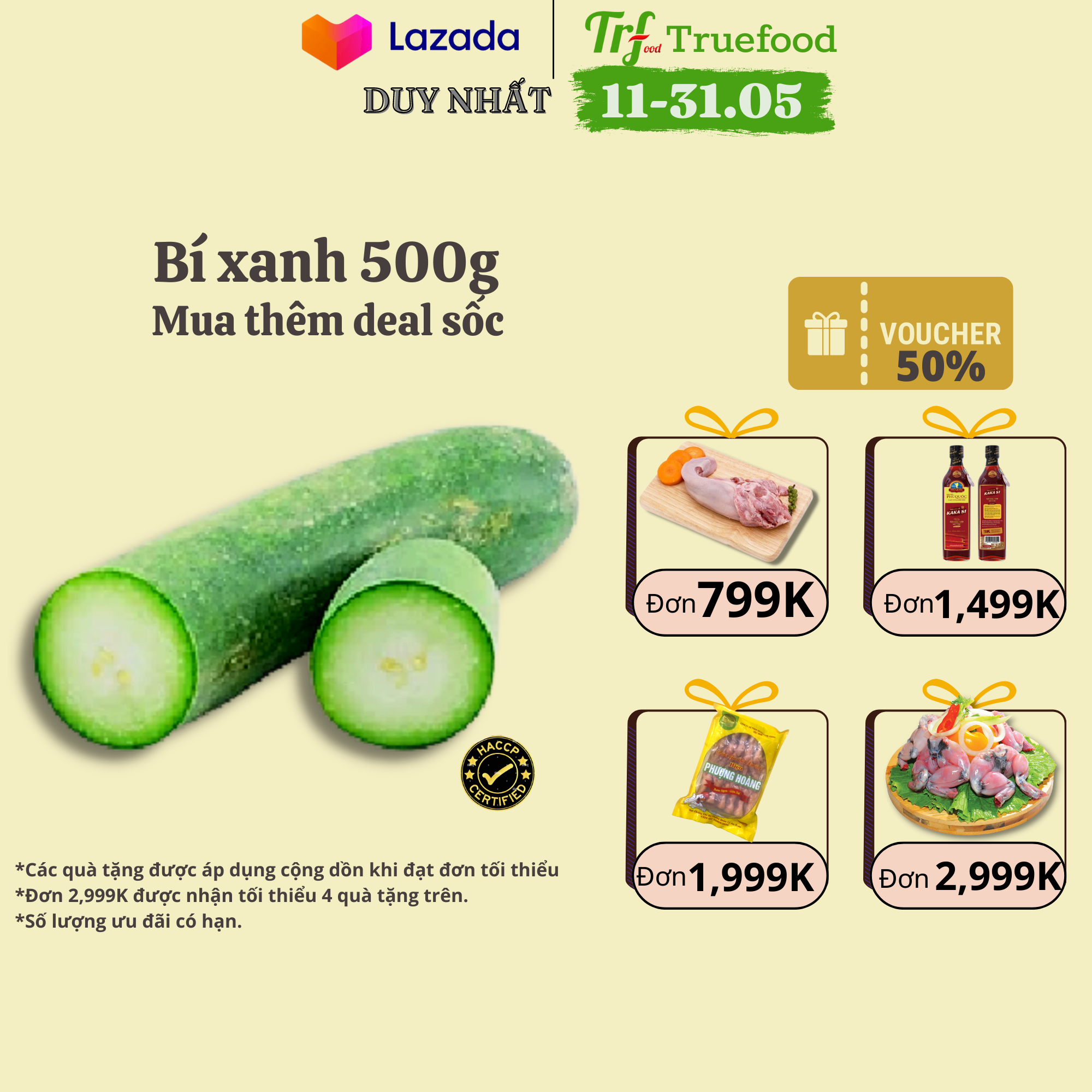 Bí xanh 300-500g [Giao hỏa tốc HN]