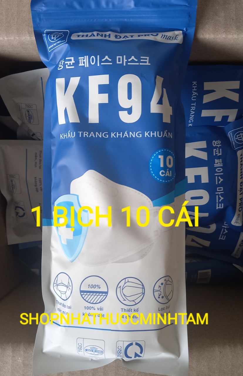 KHẨU TRANG KF94   ( 1 BỊCH 10 CÁI )   TRẮNG