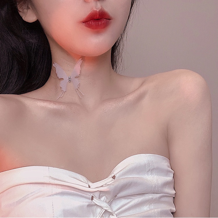 Vòng cổ bướm cánh kép hiệu ứng 3D độc đáo VC93