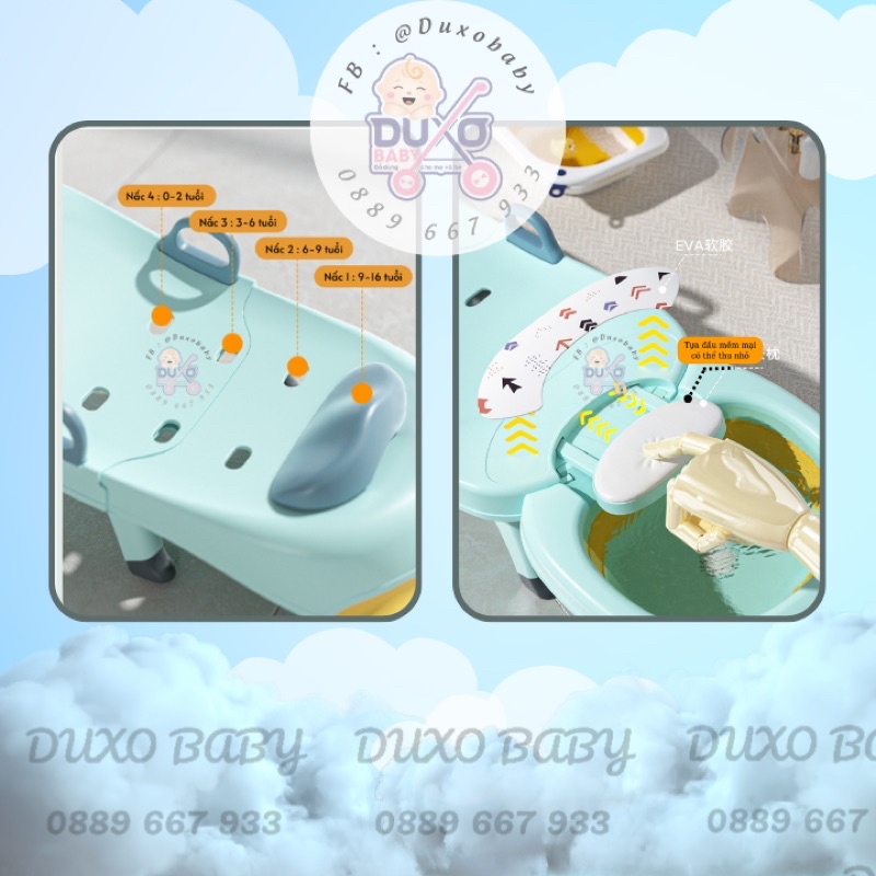 ghế gội đầu holla cho bé gấp gọn