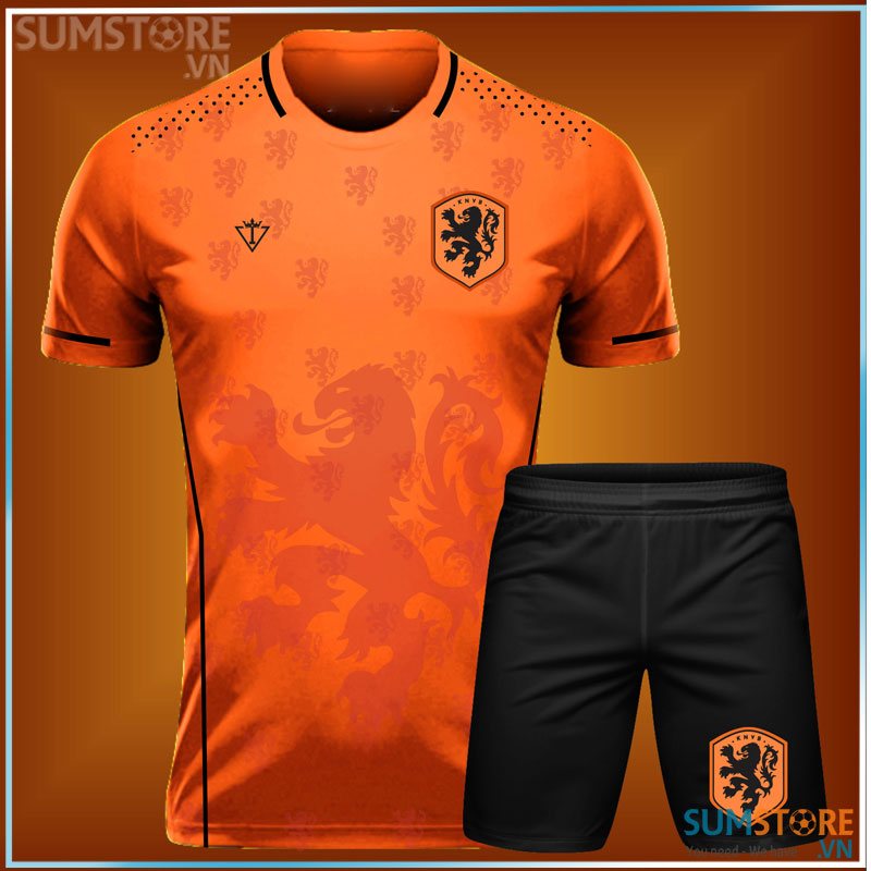 [HCM]Áo Đấu Bóng Đá Đội Tuyển Hà Lan Cam - Bộ Đồ Đá Banh Độc Nhất 2022