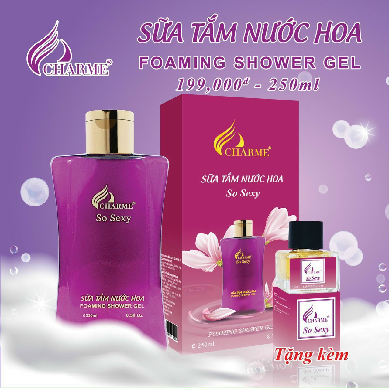 Sữa tắm nước hoa So sexy 250ml tặng kèm nước hoa 5ml
