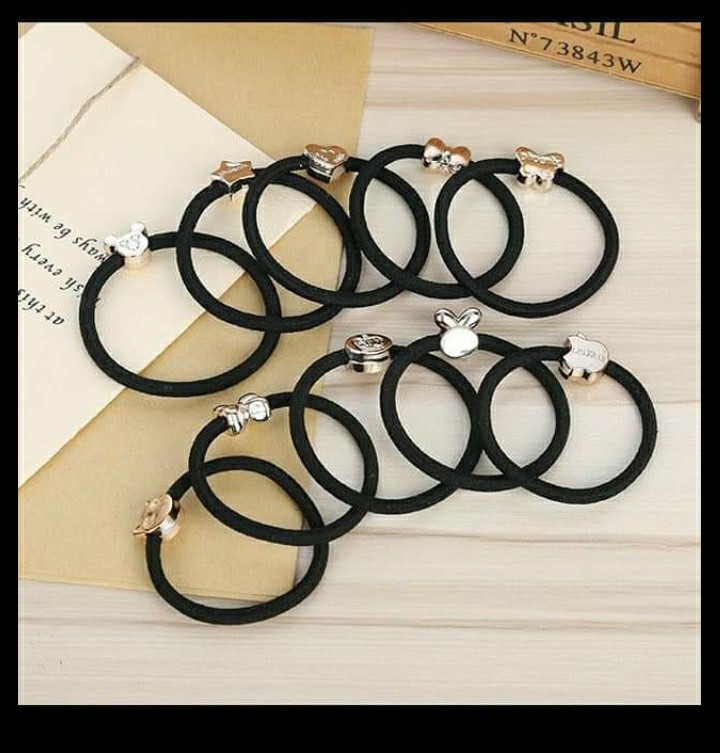 ( Combo 50 ) Cột tóc đơn giản nhiều hình dễ thương