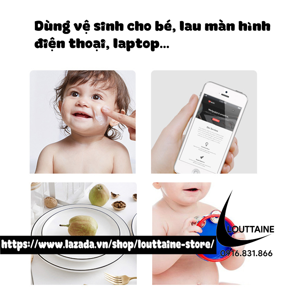 Khăn giấy ướt Phú Đạt túi 120 tờ tiện dụng