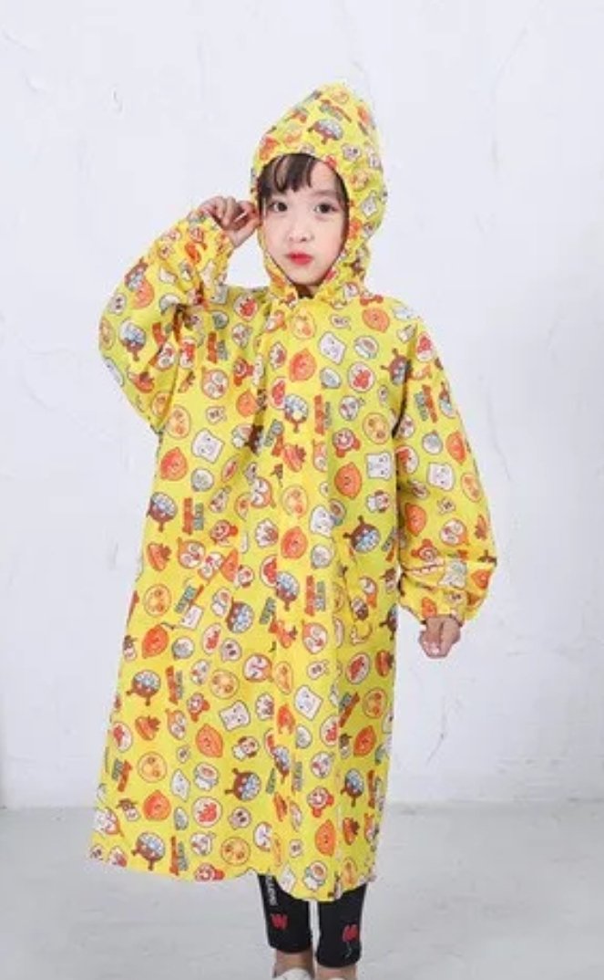 Áo Mưa Bít Cho Trẻ Em Vải Dù Chống Thấm Họa Tiết Động Vật Dễ Thương