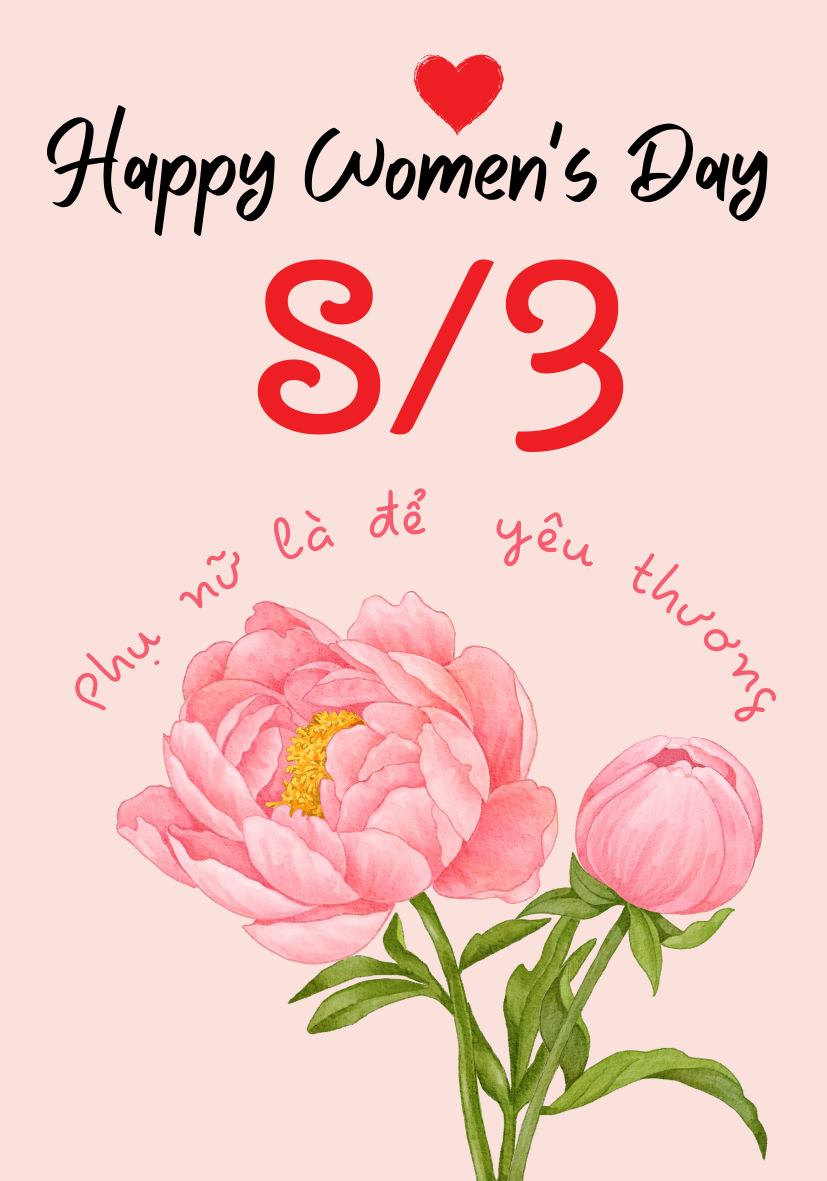 Thiệp Postcard Happy Women's Day 8/3 (7x10cm)