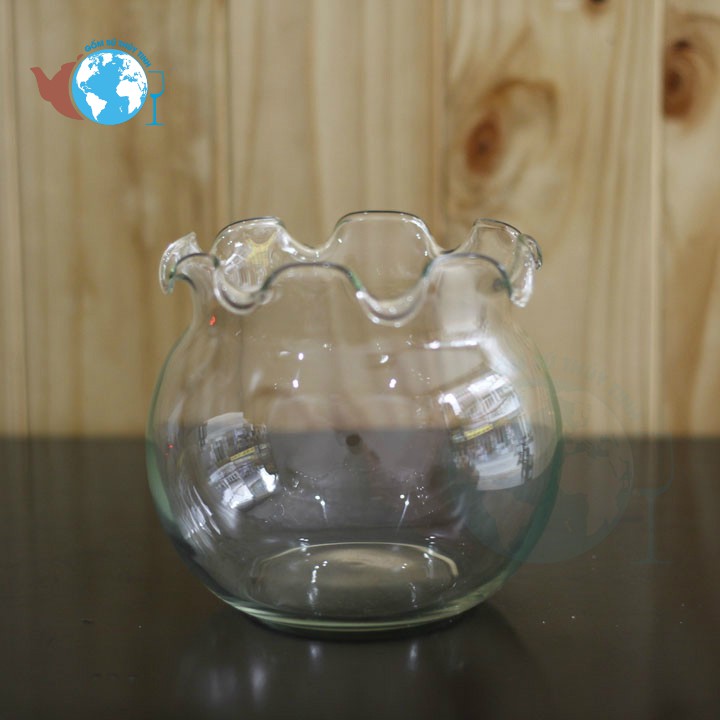 [HCM]B1-BỂ CÁ THỦY TINH HỒ CÁ CHẬU CÂY MIỆNG BÈO D13CM x 14CM