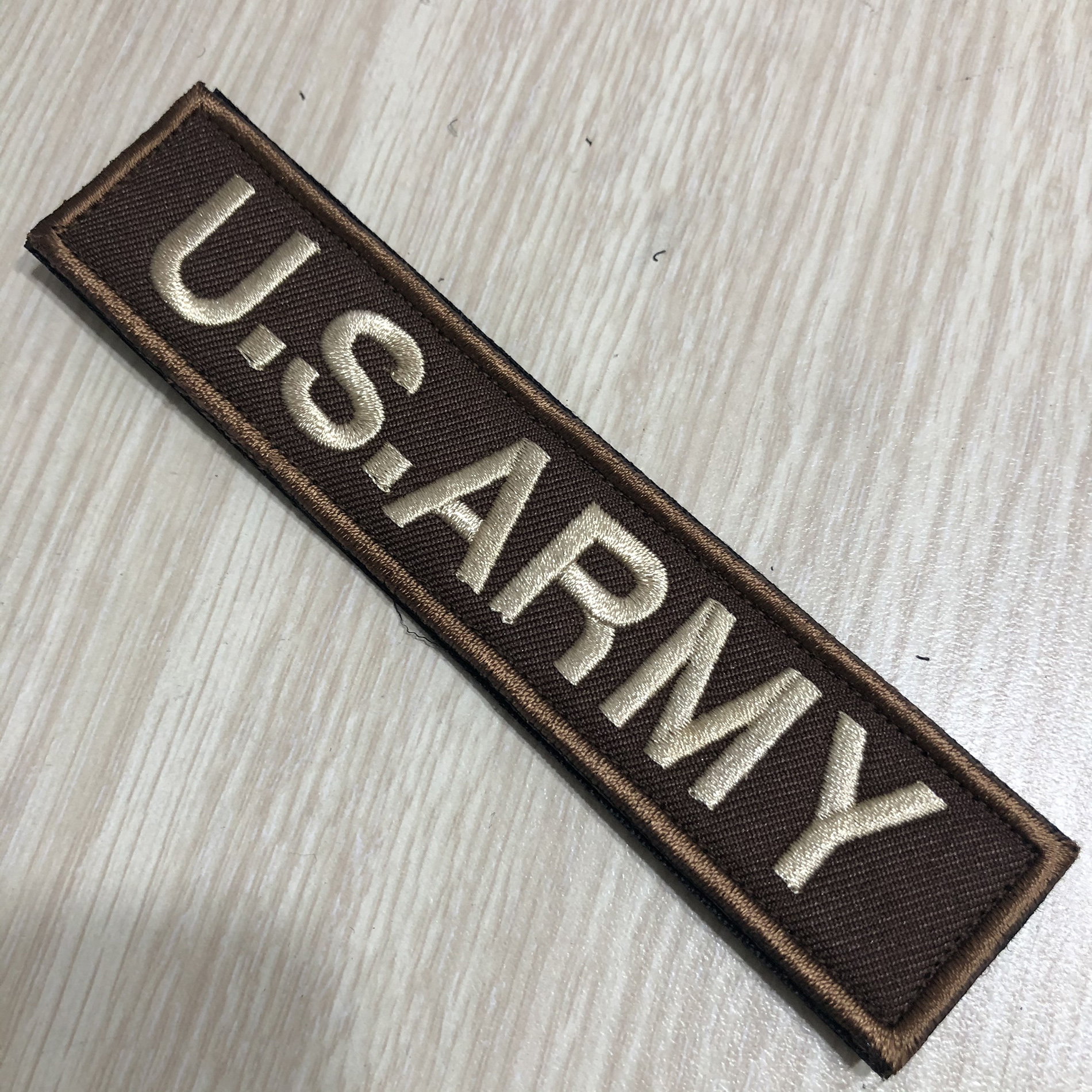 1 tấm Patch dán vải Velcro thêu 3D U.S.ARMY dán nón balo