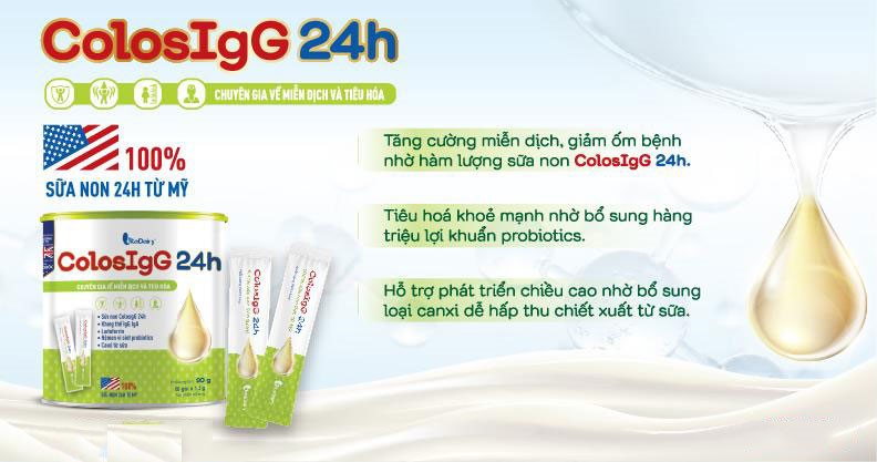 Sữa non ColosIgG 24h 90G (60 gói x 1.5g)