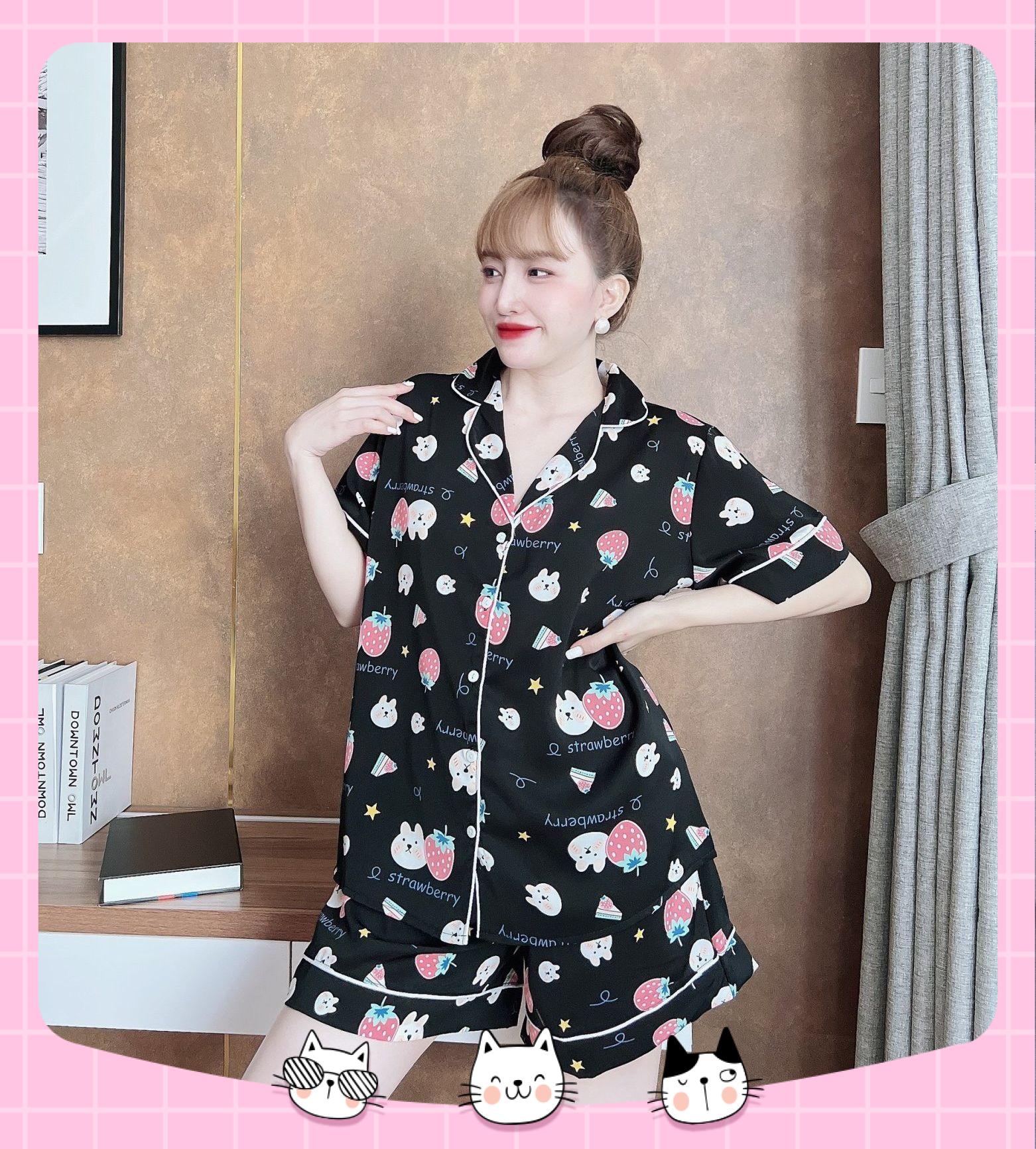Đồ bộ bigsize đùi 50-100kg đồ ngủ mặc nhà chất xốp mềm mát cho nữ. Đồ bộ Bigsize Xinh