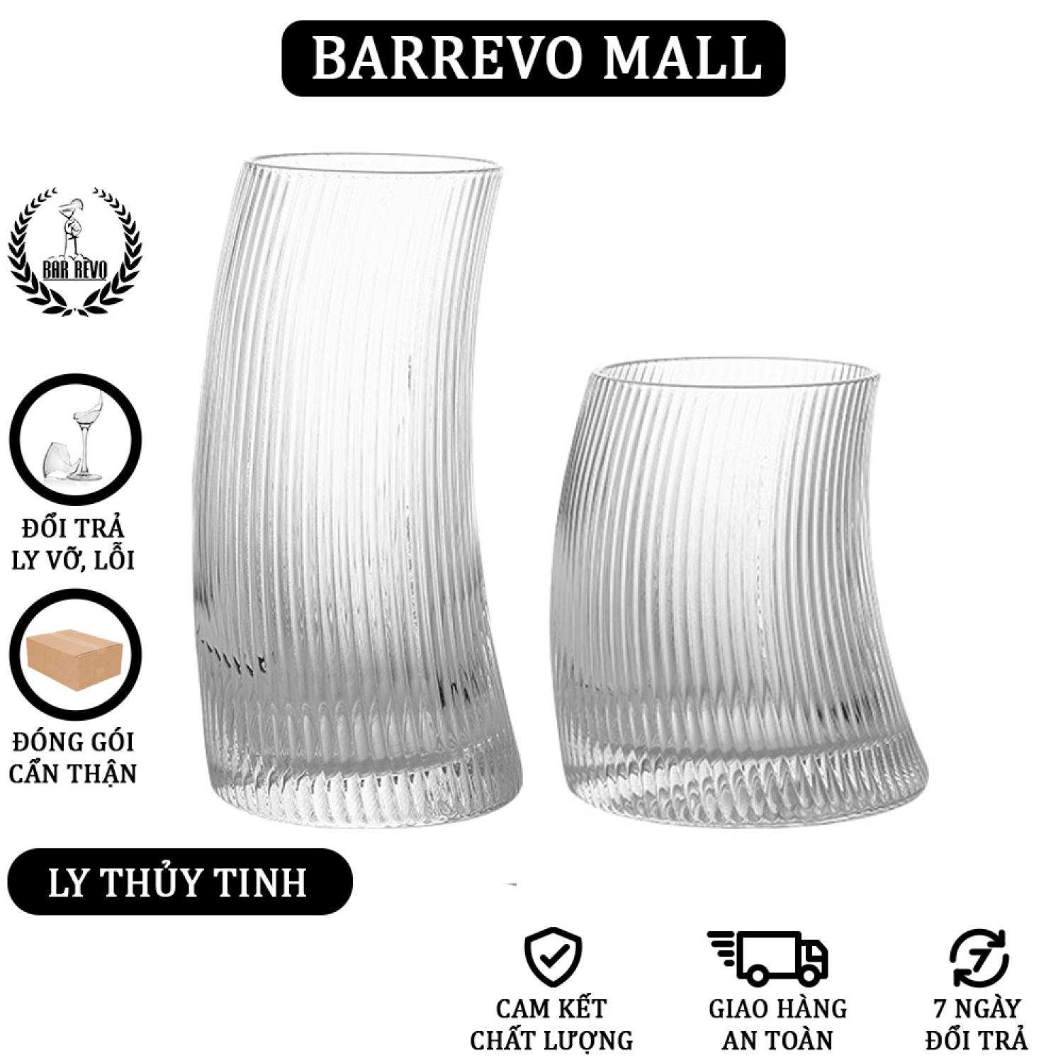 Ly Bravura Khứa Cạnh - Ly Highball CockTail