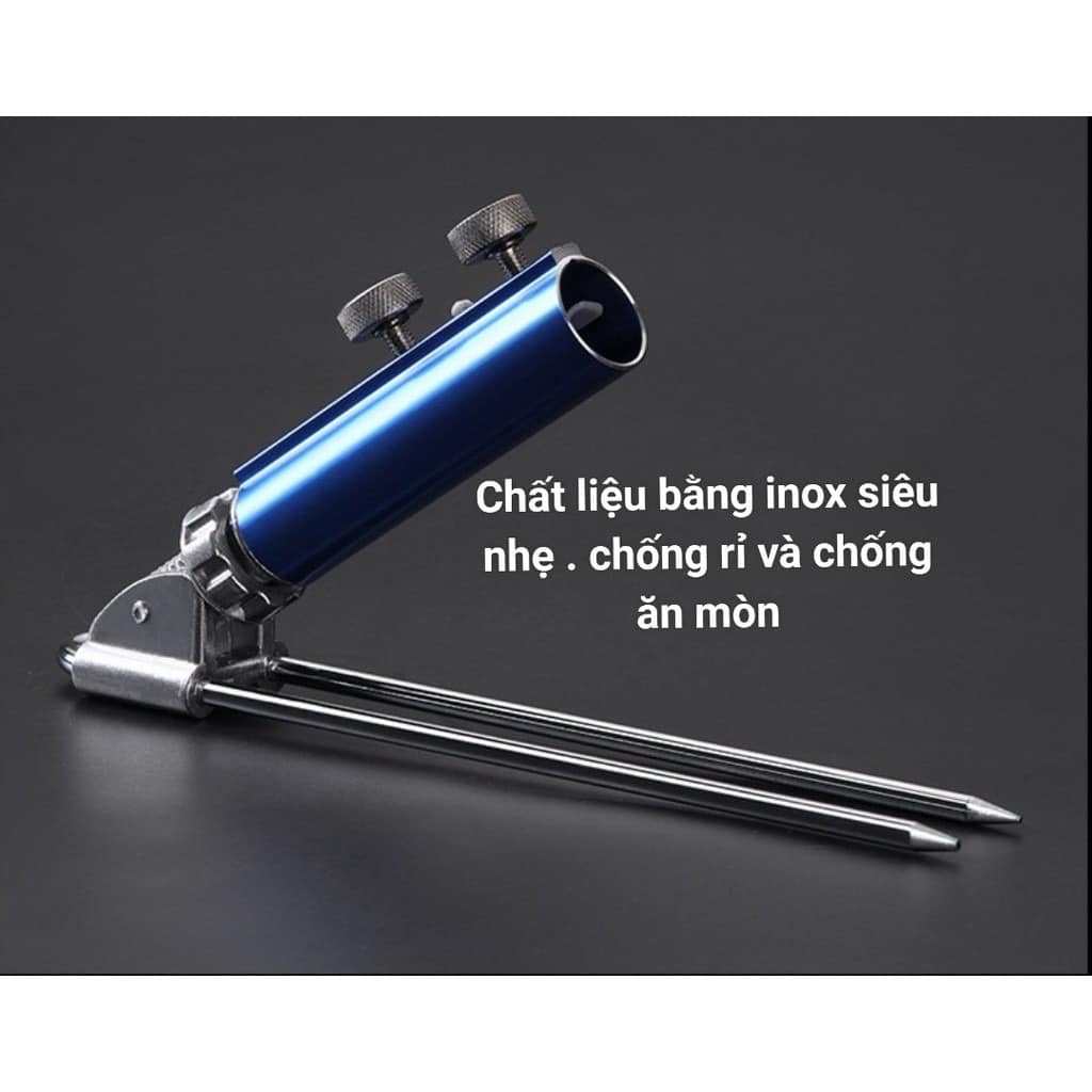 Chân cắm đất chống cần tay xoay 360 xanh/đỏ