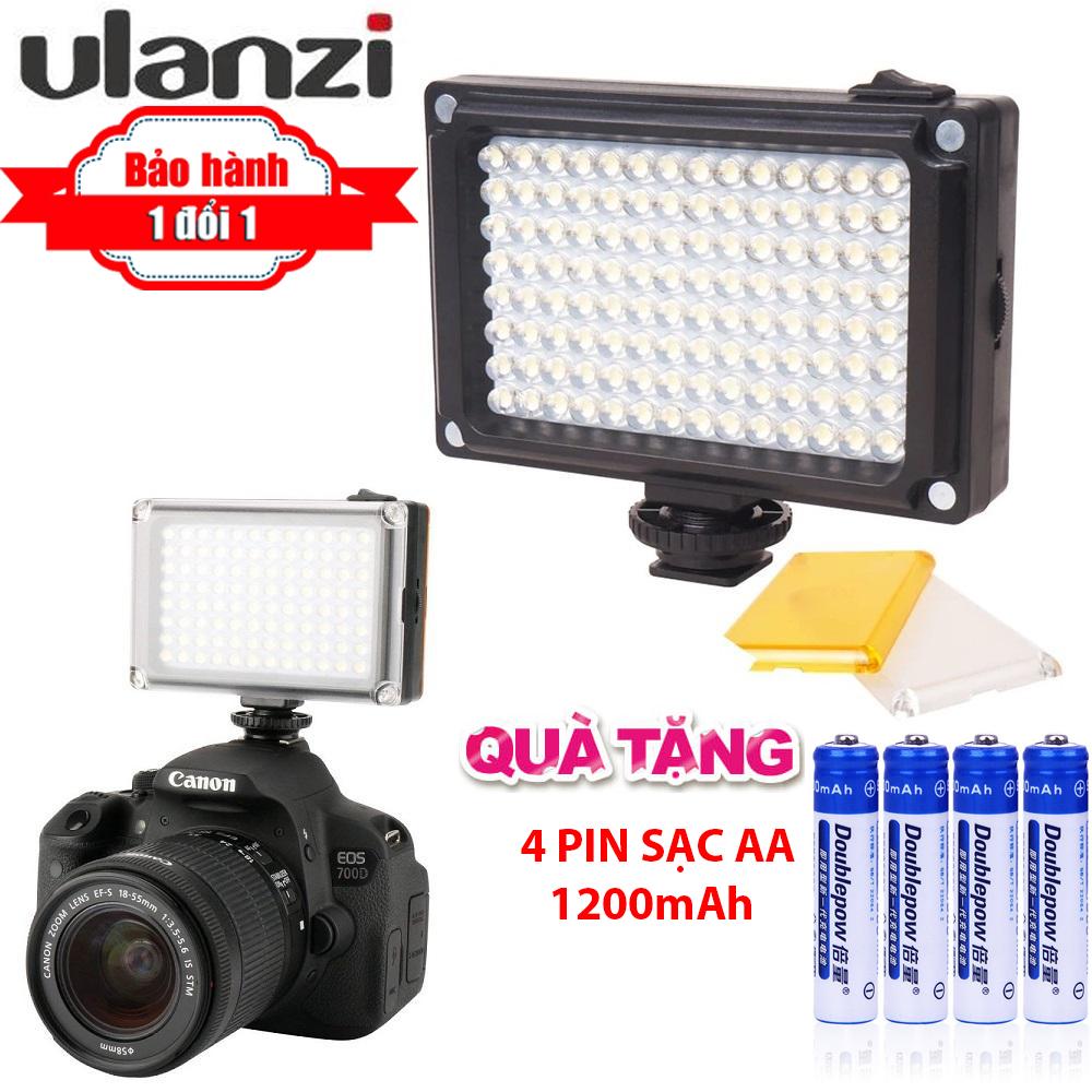 Đèn led mini cho điện thoại, máy ảnh, máy quay phím Ulanzi FT-96 LED - Đèn trợ sáng + 4 pin sạc AA 1200mAh